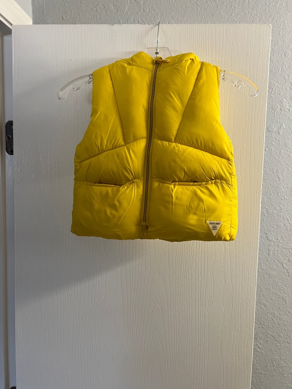 Zara Kids Golden Yellow Hooded Puffer Vest